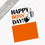 Oil And Blue FREE PRINTABLES Happy Boss Day Card