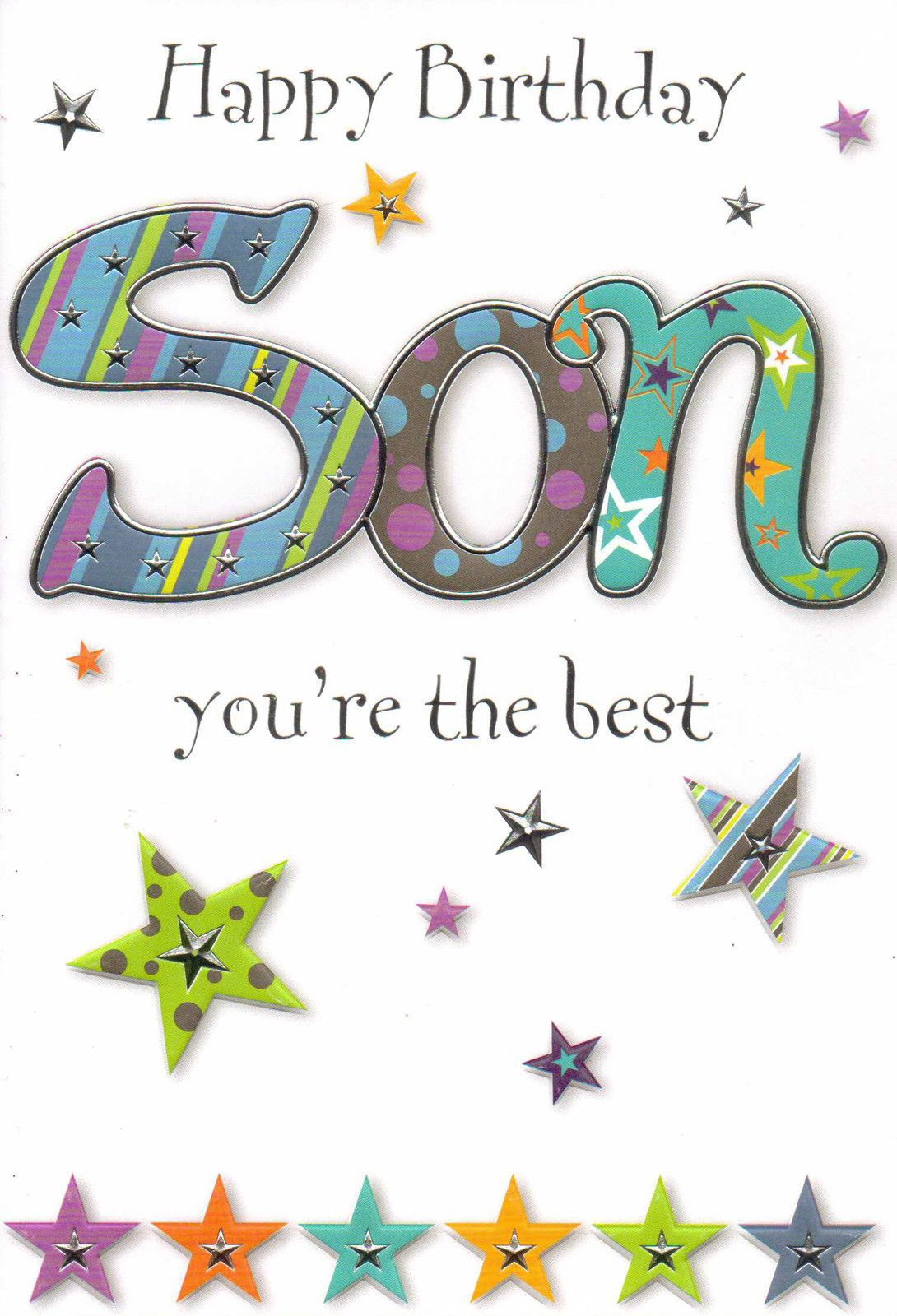 Open SON Happy Birthday Card 5 X Cards To Choose Happy 