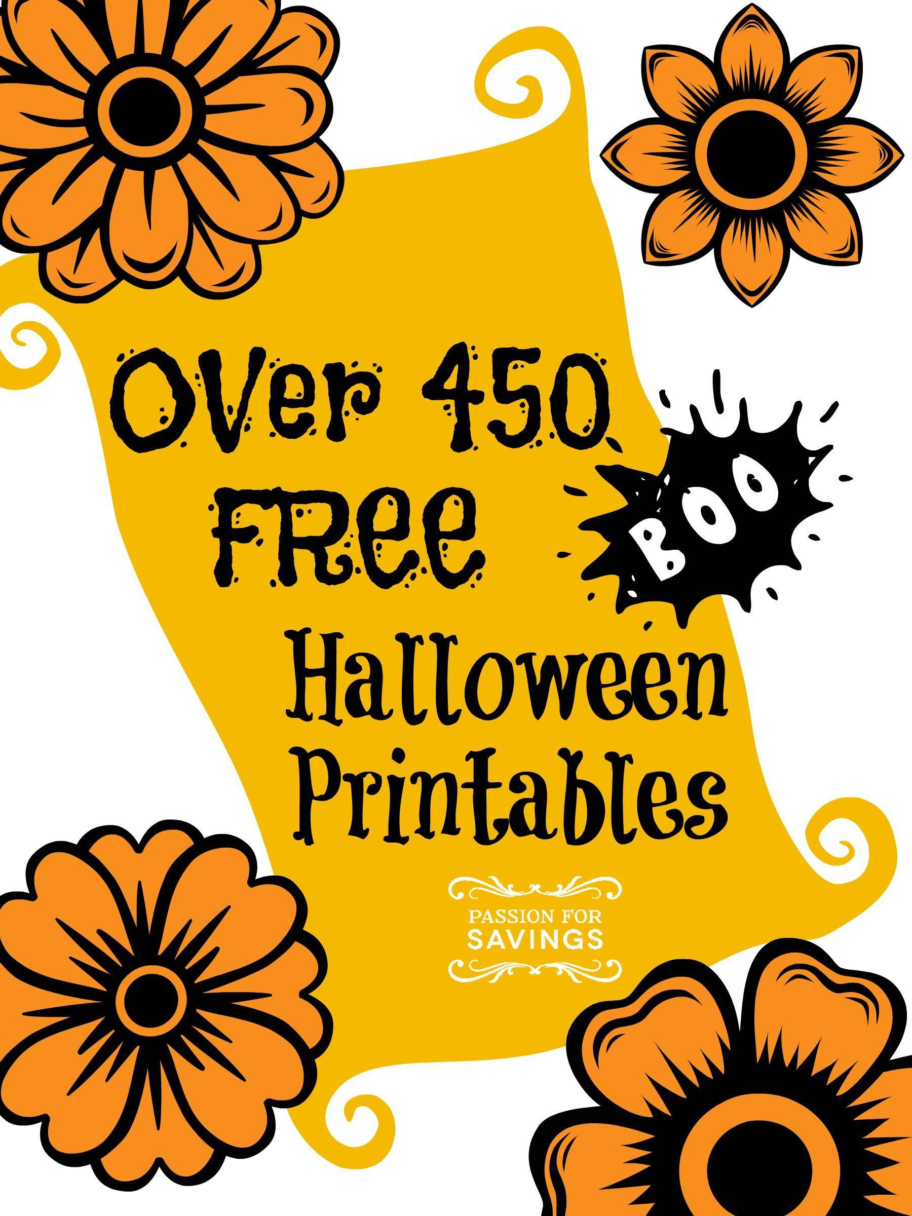 Over 450 FREE Halloween Printables To Download