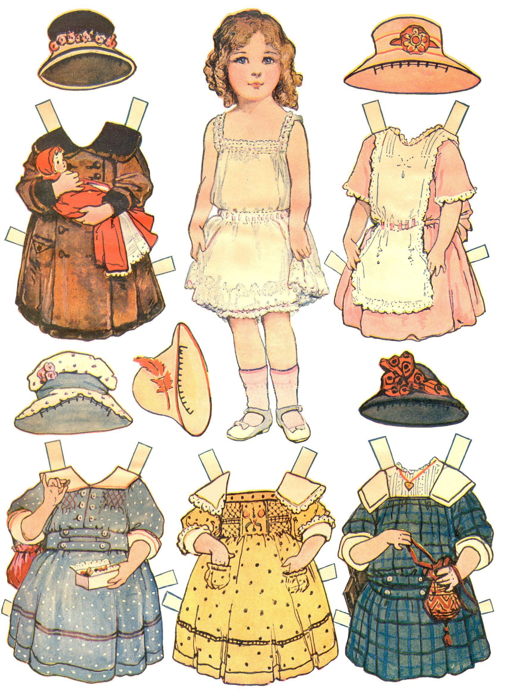 Paper Dolls And Paper Doll Dresses Printable From Kid 