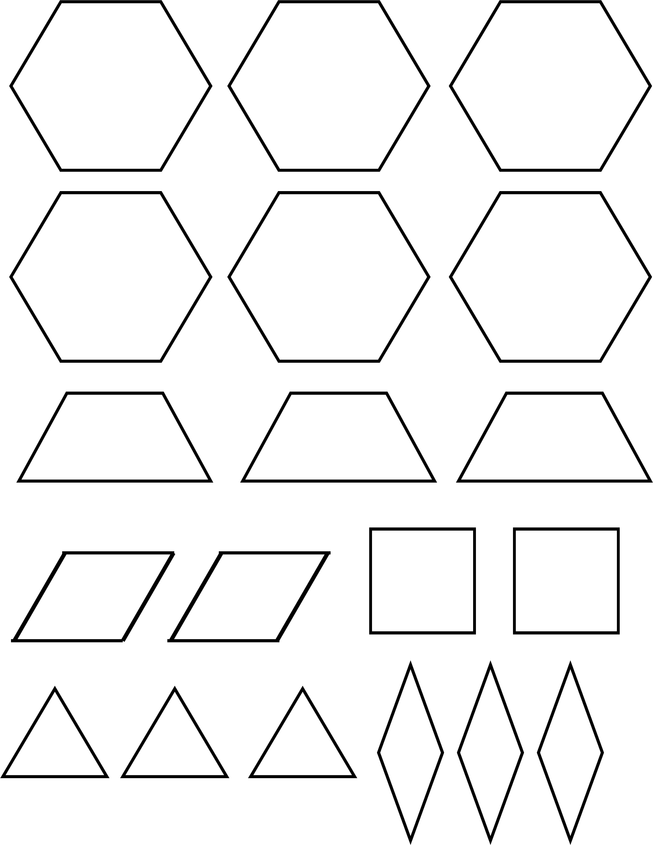 Pattern Block Template Sample Free Download