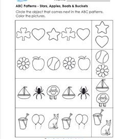 Pattern Worksheets For Kindergarten A Wellspring Of 