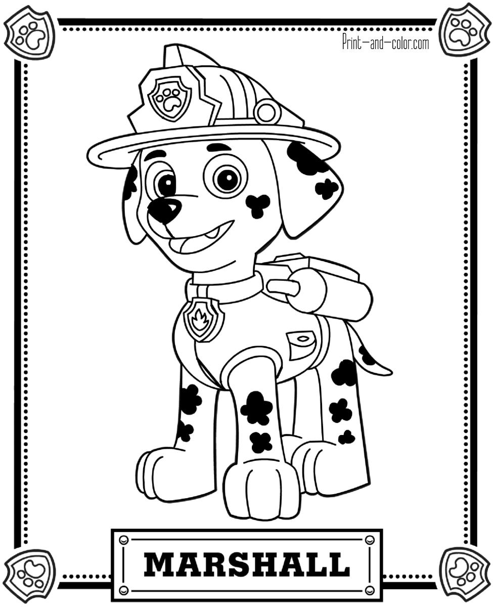 Paw Patrol Coloring Pages Print And Color