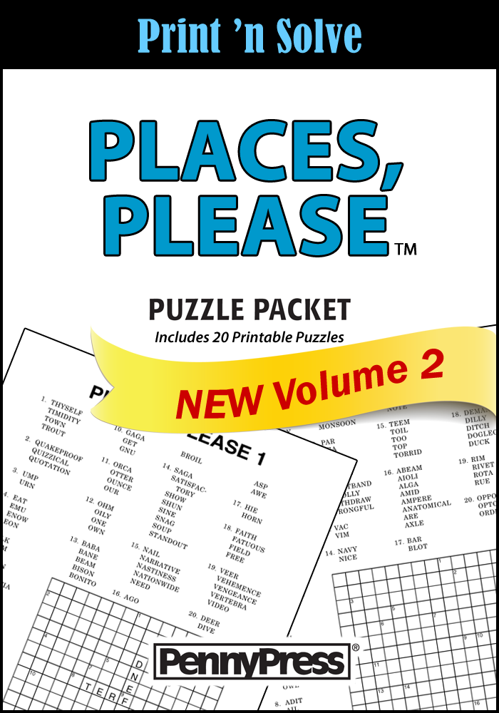 Places Please Puzzle Packet Penny Dell Puzzles