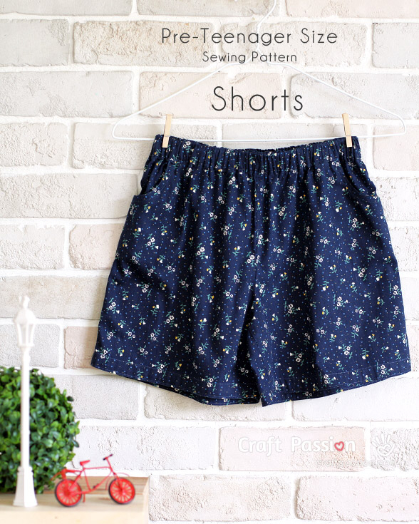 Pre Teenager Shorts Free Sewing Pattern Tutorial 