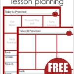 Preschool Lesson Planning Template Free Printables No