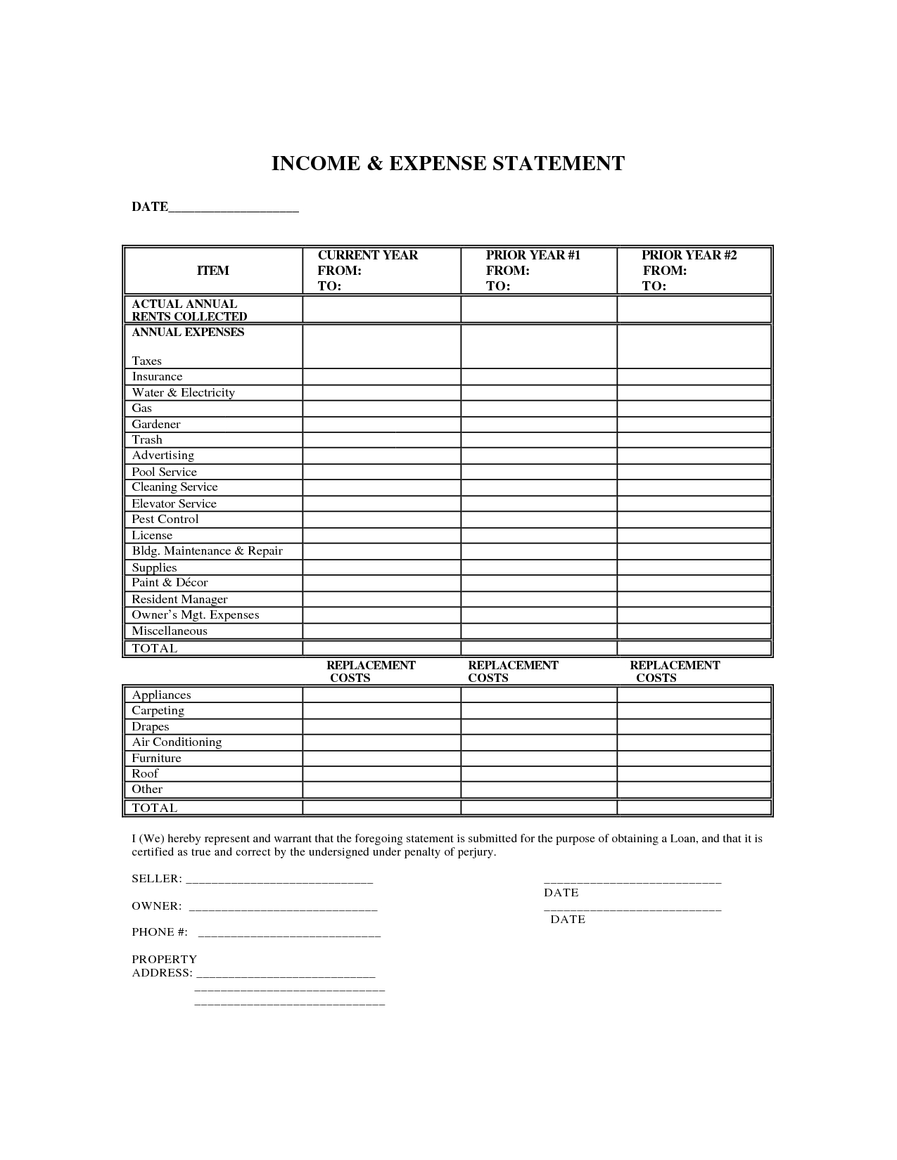 Printable Blank Profit And Loss Statement Business Mentor