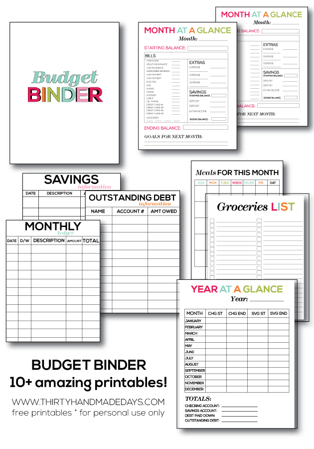 Printable Budget Binder