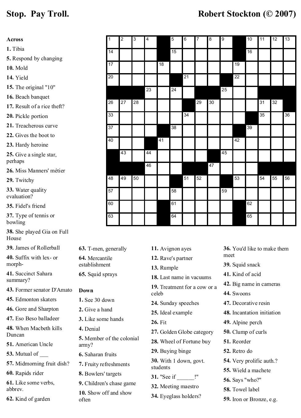 Printable Crossword Australia Printable Crossword Puzzles