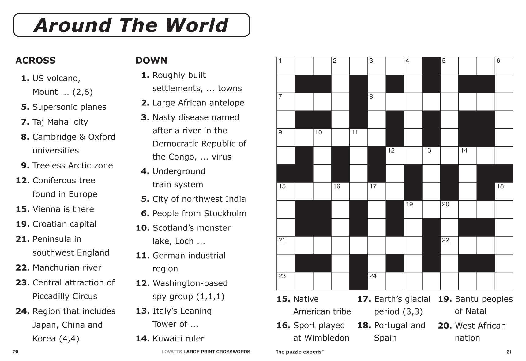 Printable Crossword Australia Printable Crossword Puzzles