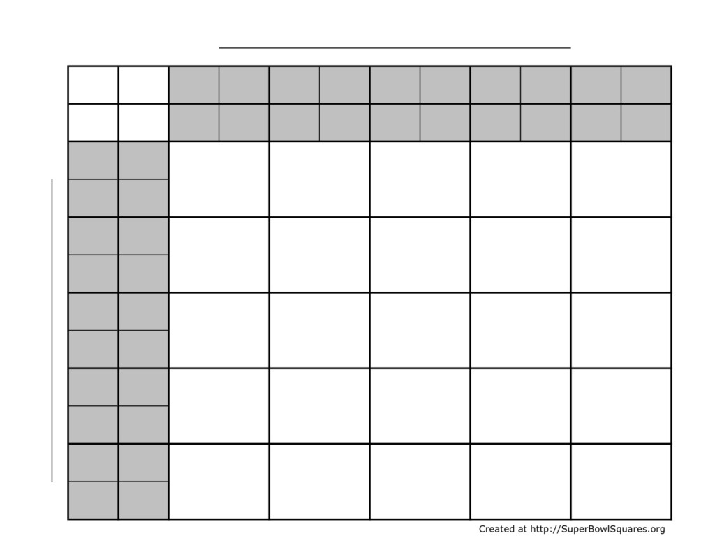 Free Printable Football Squares