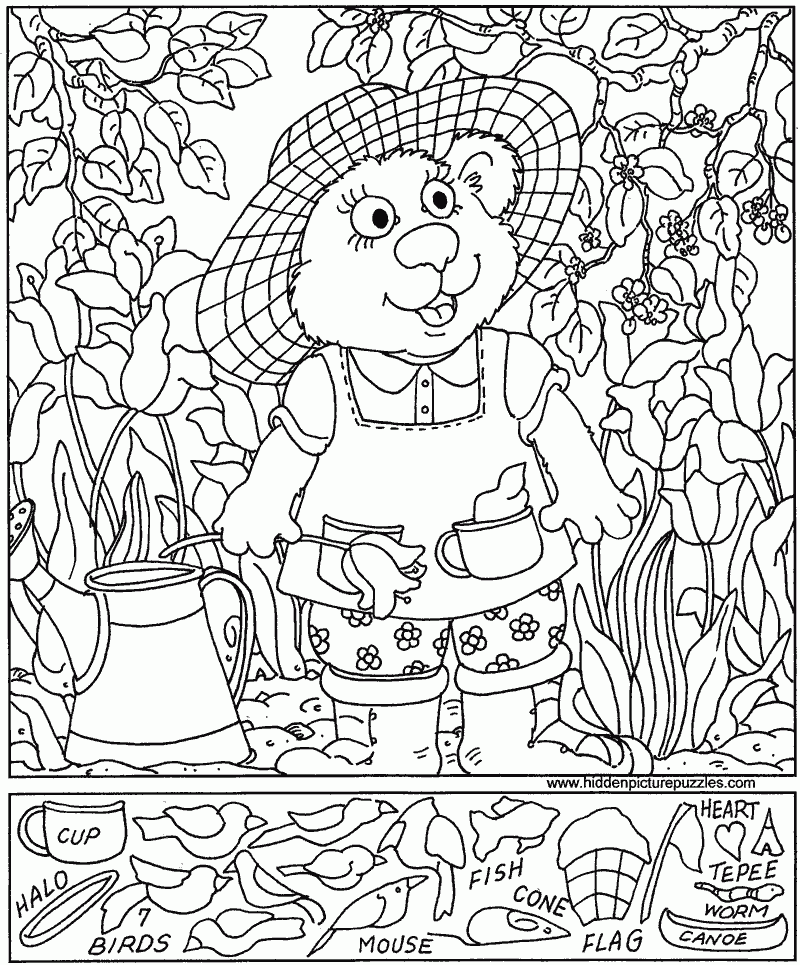 Printable Hidden Picture Puzzles For Kids Coloring Home