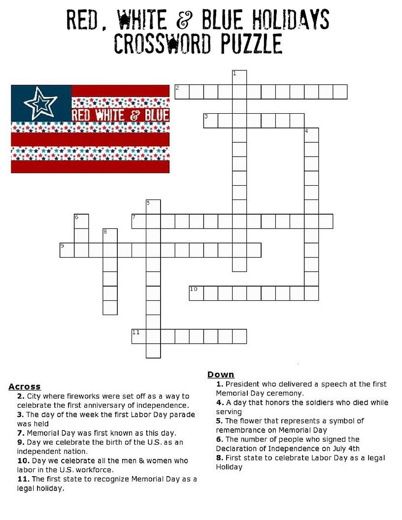 Printable Military Crossword Puzzles Printable Crossword 