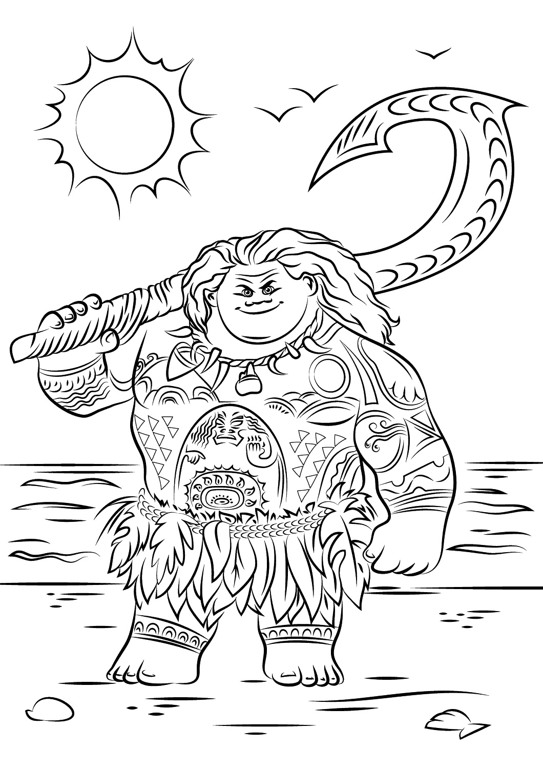 Printable Moana Coloring Pages K5 Worksheets