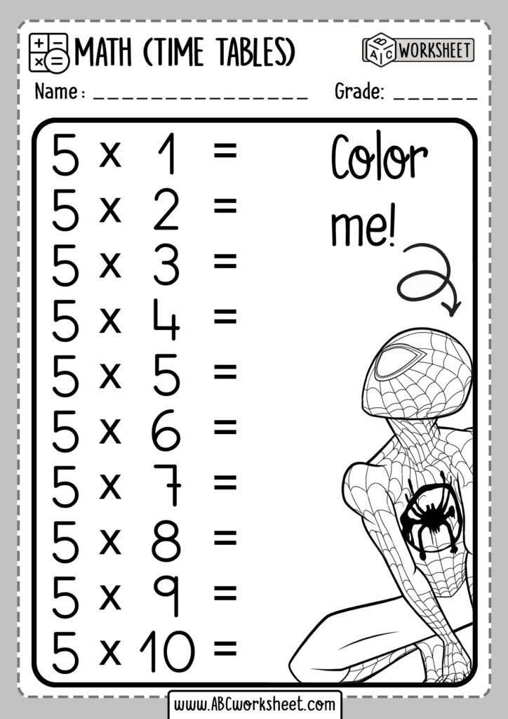 Free Printable Times Tables Worksheets - FreePrintableTM.com ...