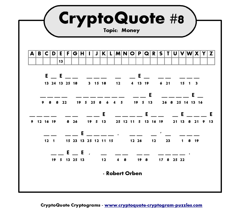 Printable Quiptoquip Puzzles Printable Crossword Puzzles