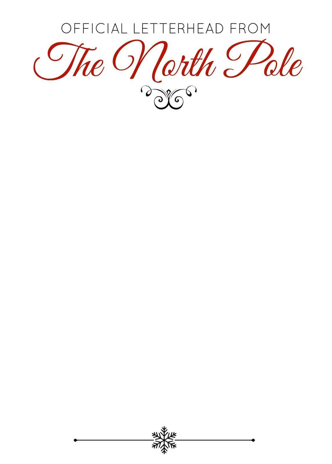 Printable Santa Letterhead Christmas Printables