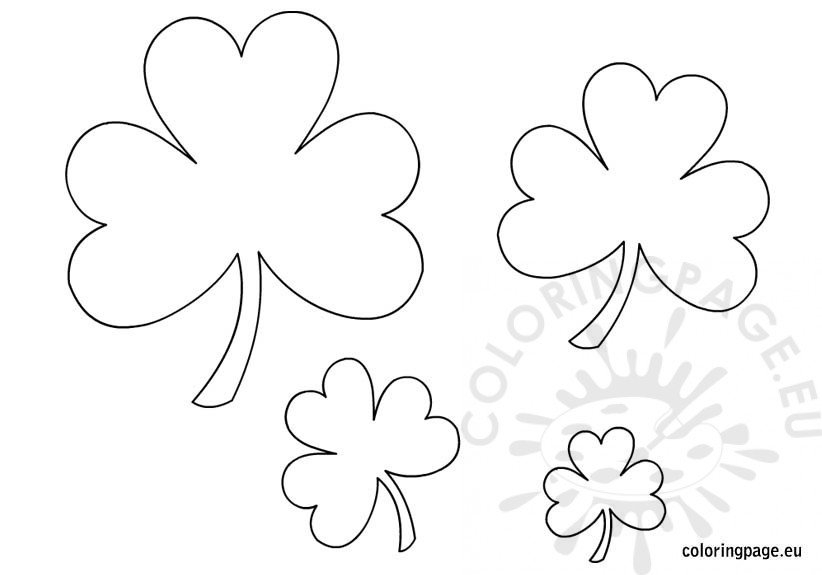 Printable Shamrock Templates Coloring Page