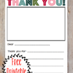Printable Thank You Note Three Little Ferns Family