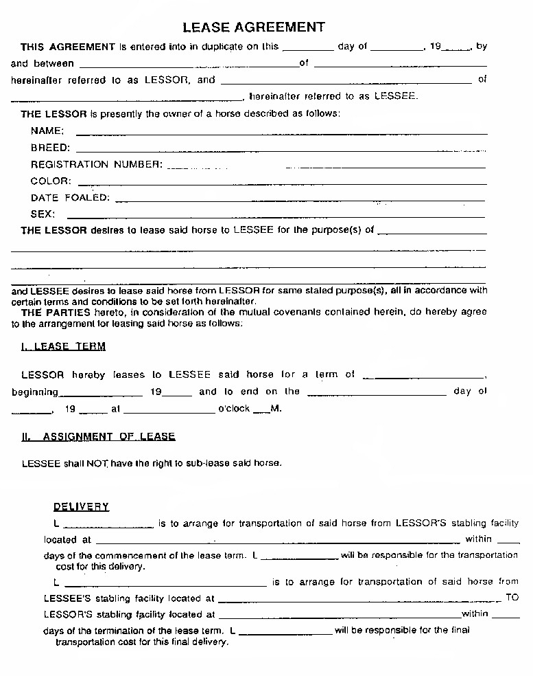 Residential Lease Agreement Forms Documents And PDFs