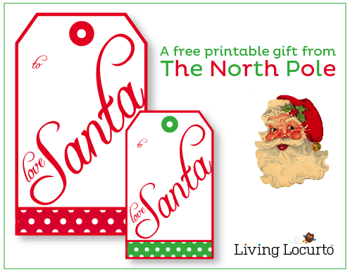 Santa Gift Tags From The North Pole Christmas Free 