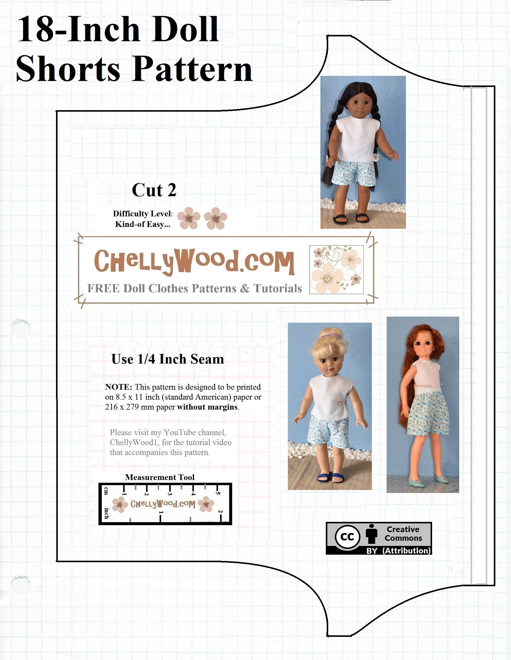  Sew Shorts For Your 18 inch dolls W this Free sewing 