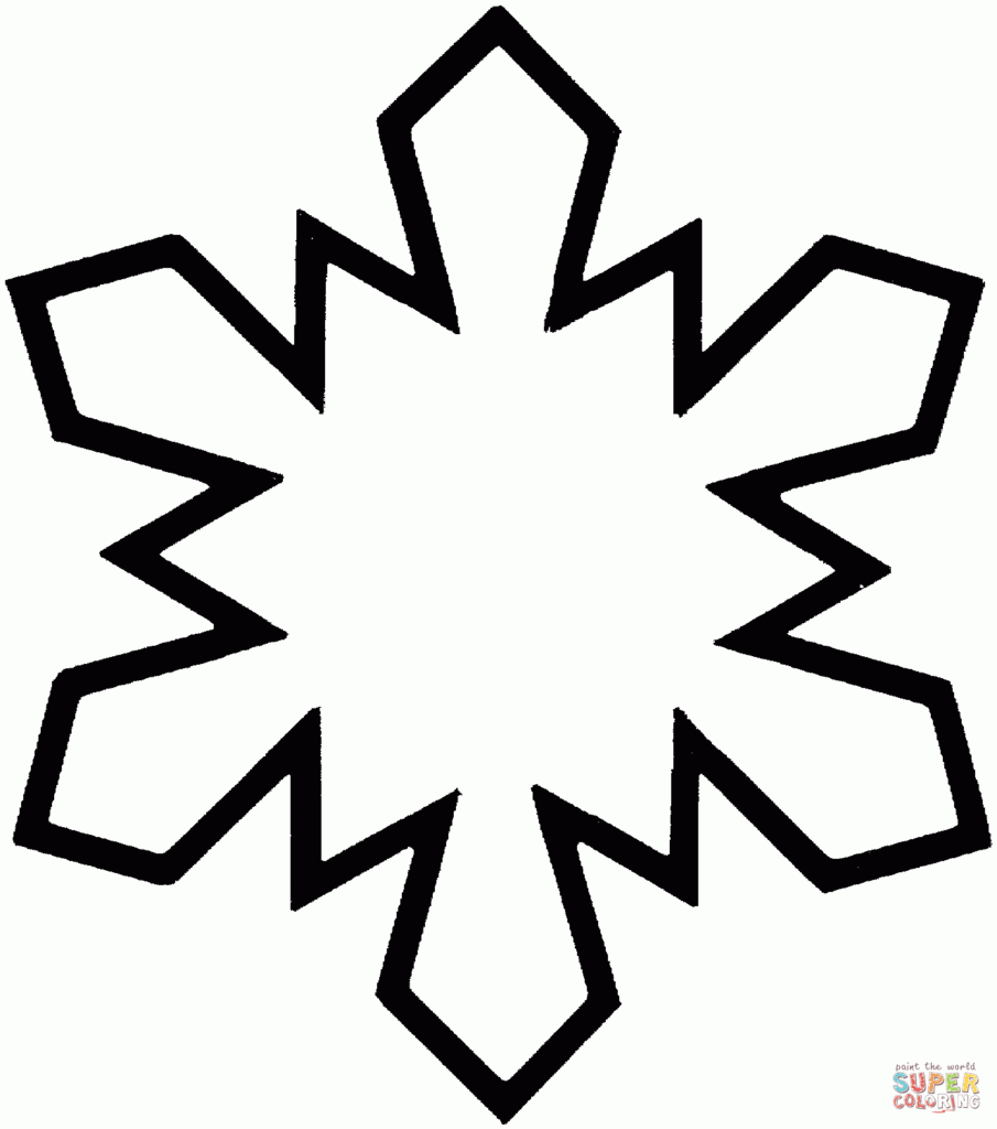 Simple Snowflake Coloring Page Free Printable Coloring Pages