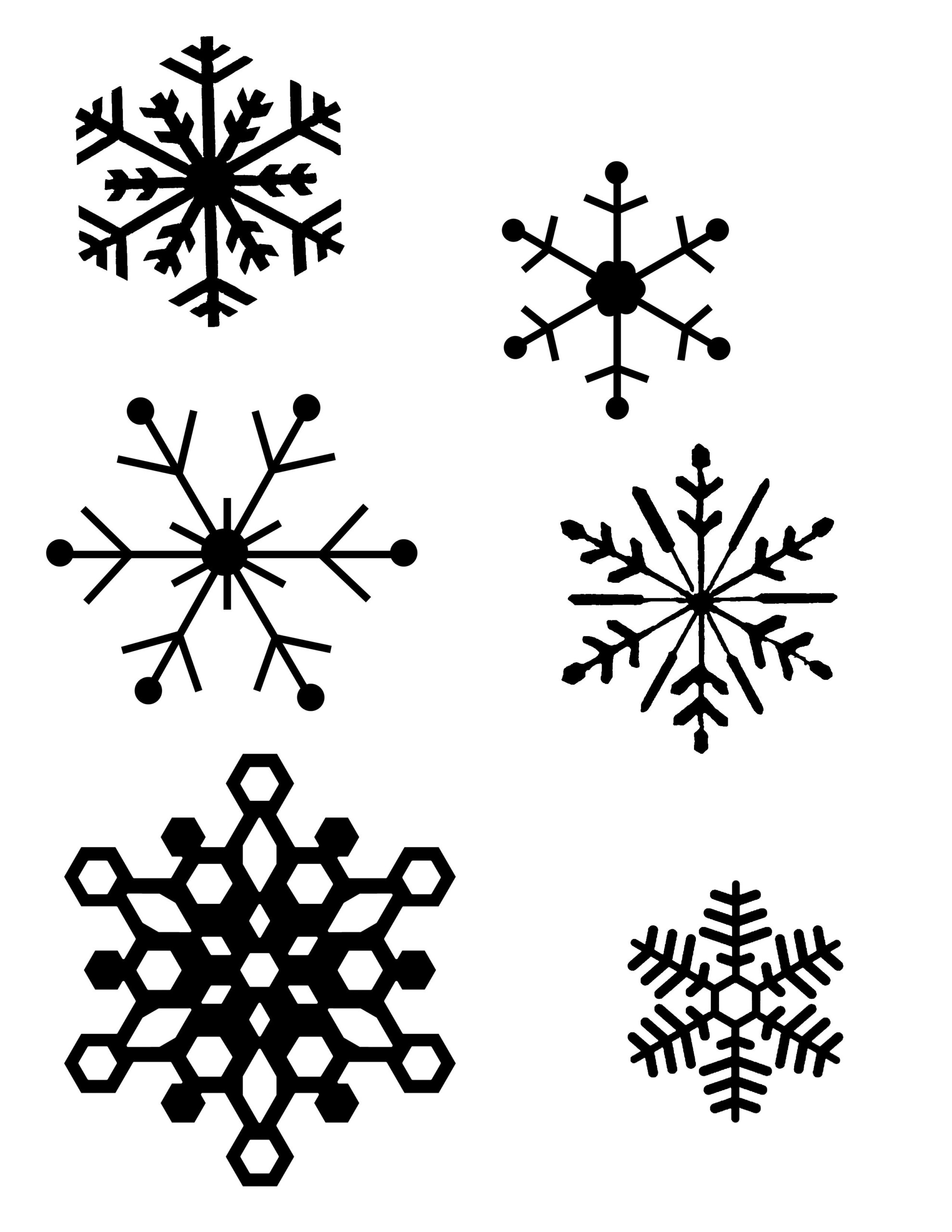 Snowflakes Printable Christmas Snowflakes Snow Flakes 