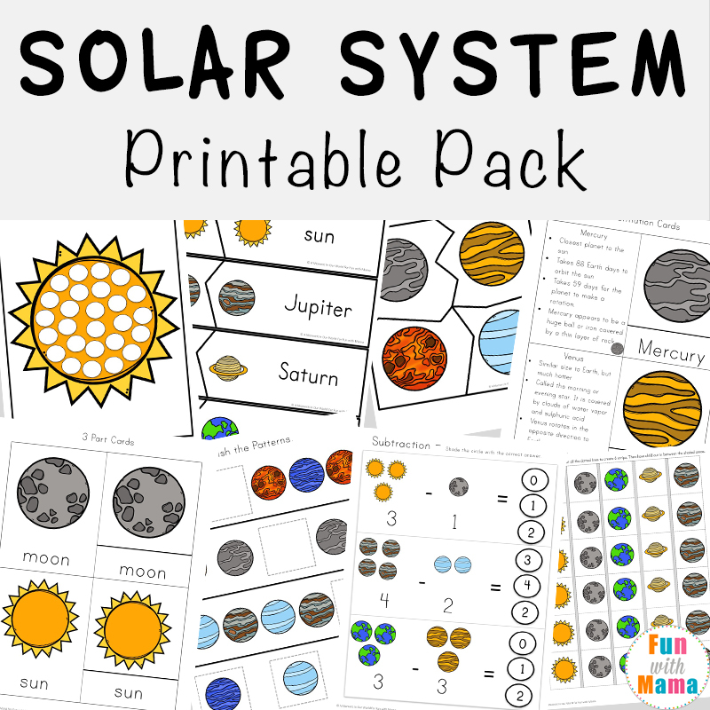 Solar System Printable Worksheets And Activities Pack 