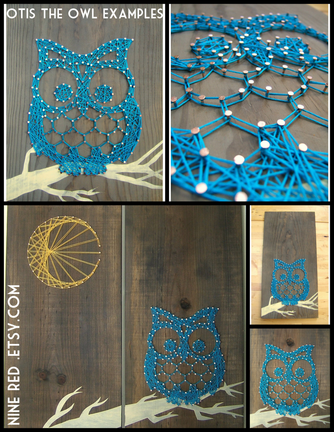 String Art Pattern Otis The Owl 9 5 X 7 5