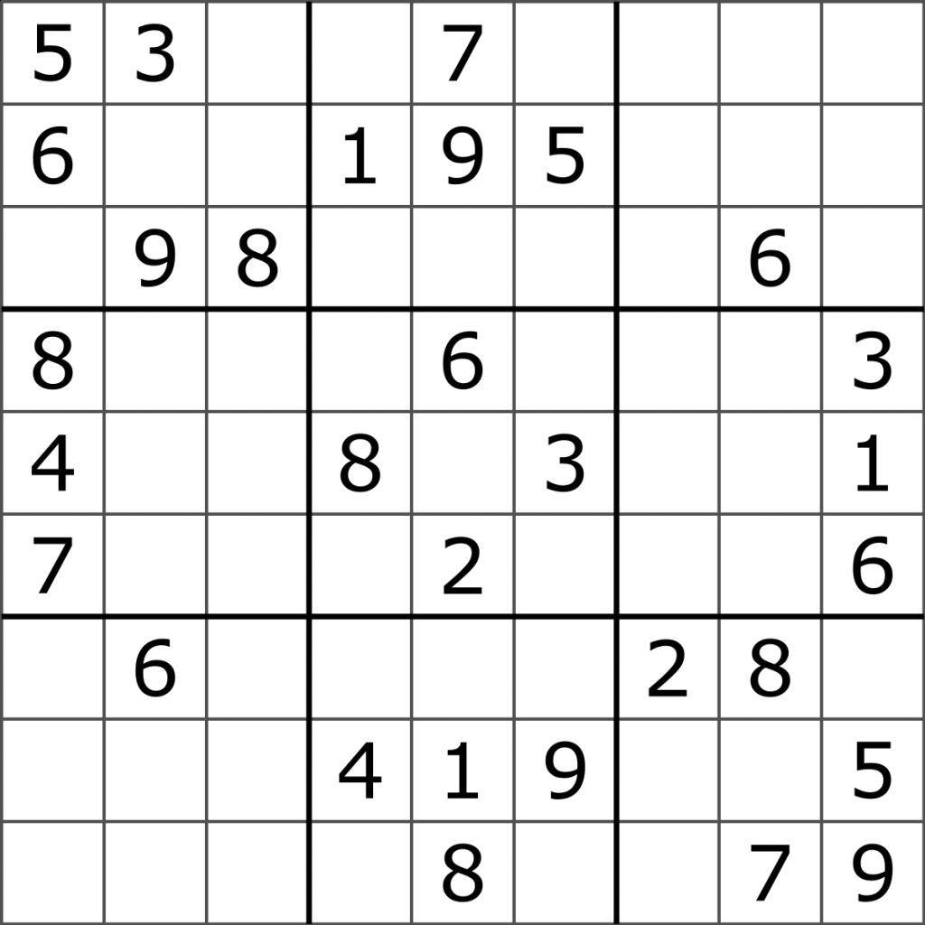 Sudoku Wikipedia Printable Sudoku Fiendish Printable 