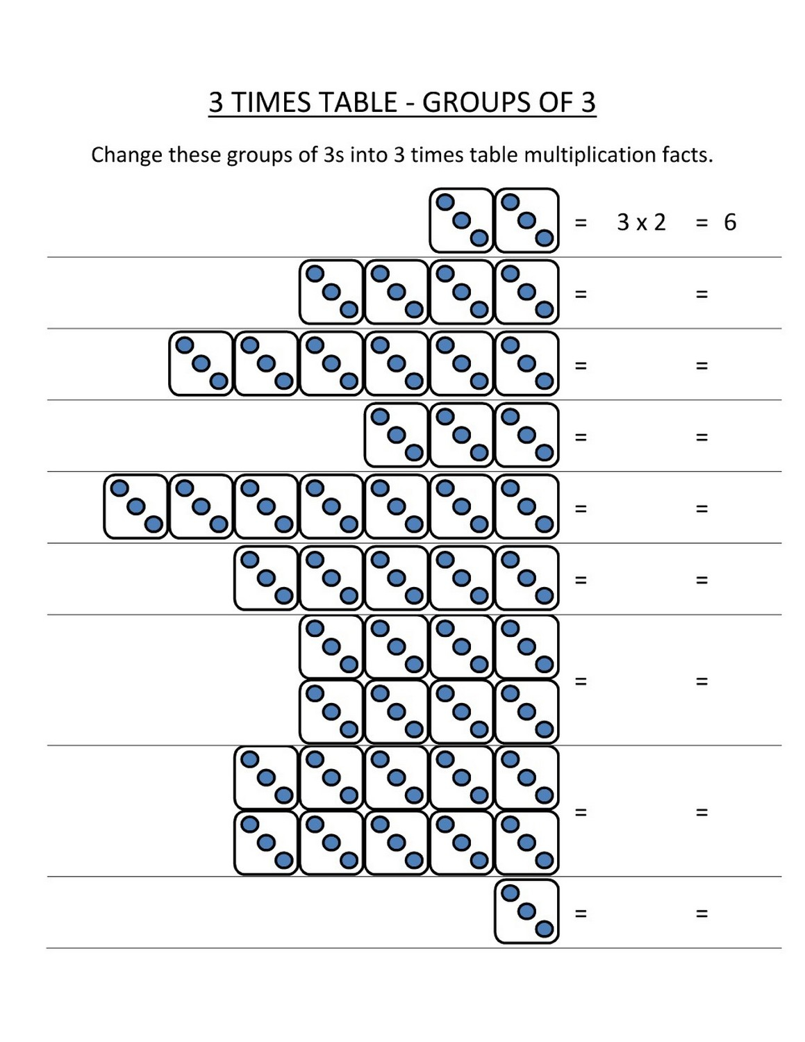 Times Table Exercise Basic For Kids Learning Printable