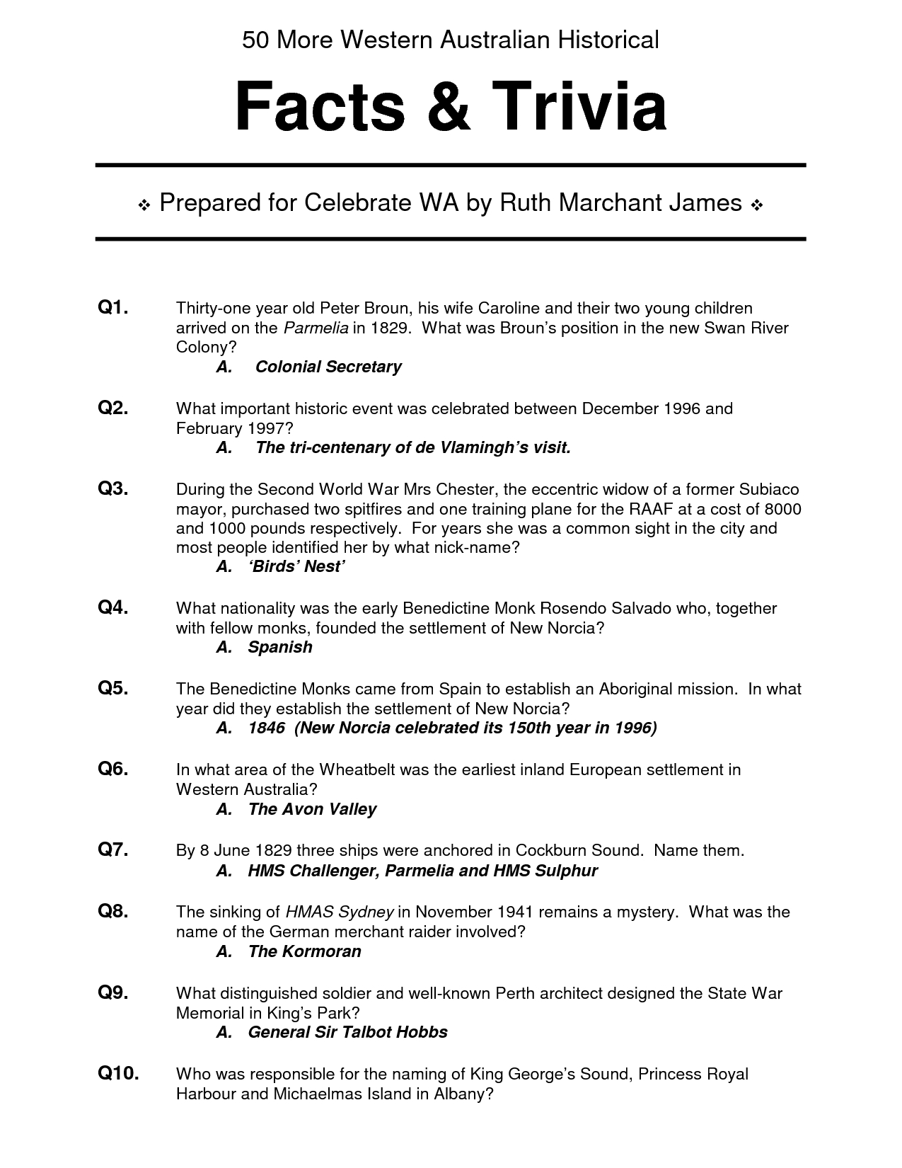 Free Printable Black History Trivia Questions And Answers