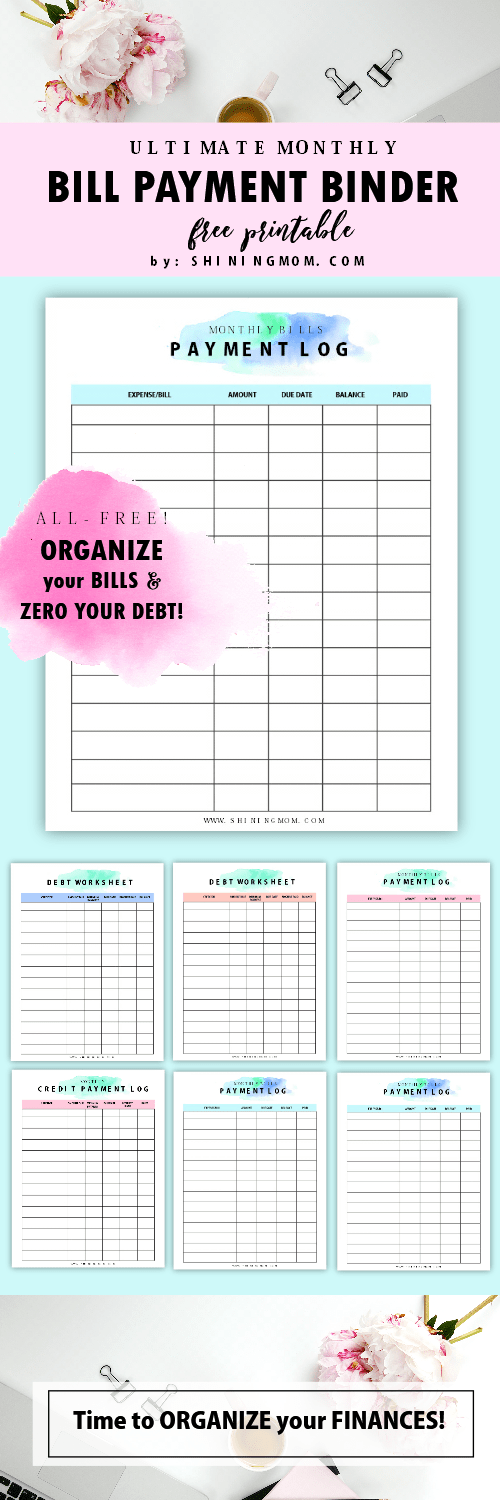 Ultimate Free Monthly Bill Payment Organizer