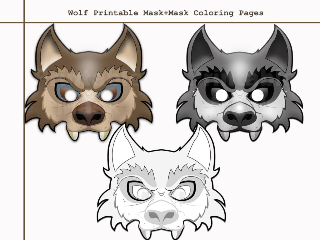 Printable Wolf Mask Pattern - FreePrintableTM.com | FreePrintableTM.com