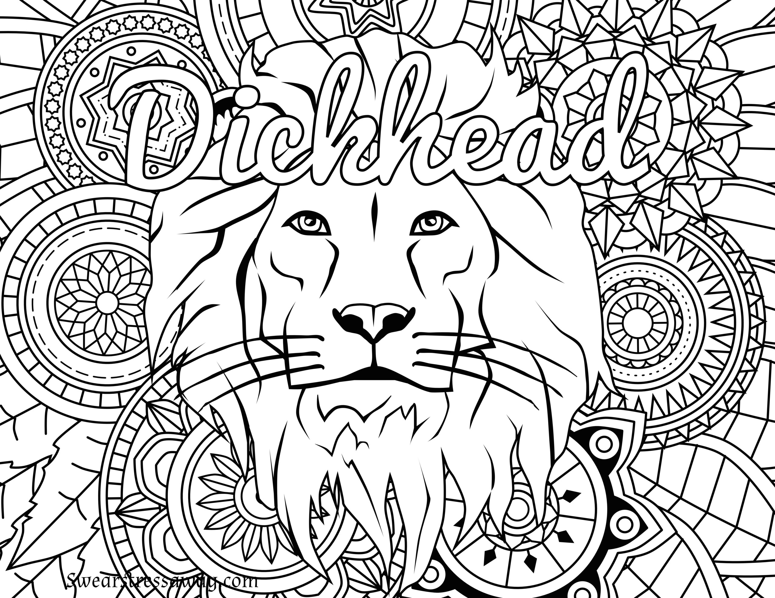 Unique Free Printable Coloring Pages For Adults Only Swear 