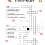 Valentine S Day Crosswords 4 Valentine Words Valentines