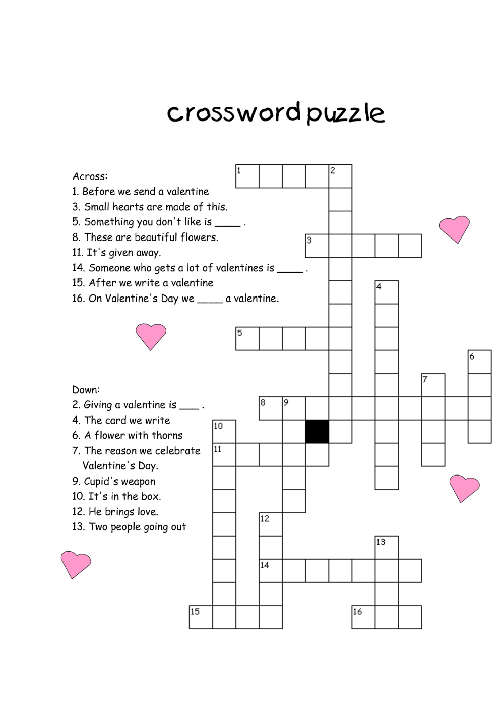 Very Easy Crossword Puzzles Fun 101 Printable