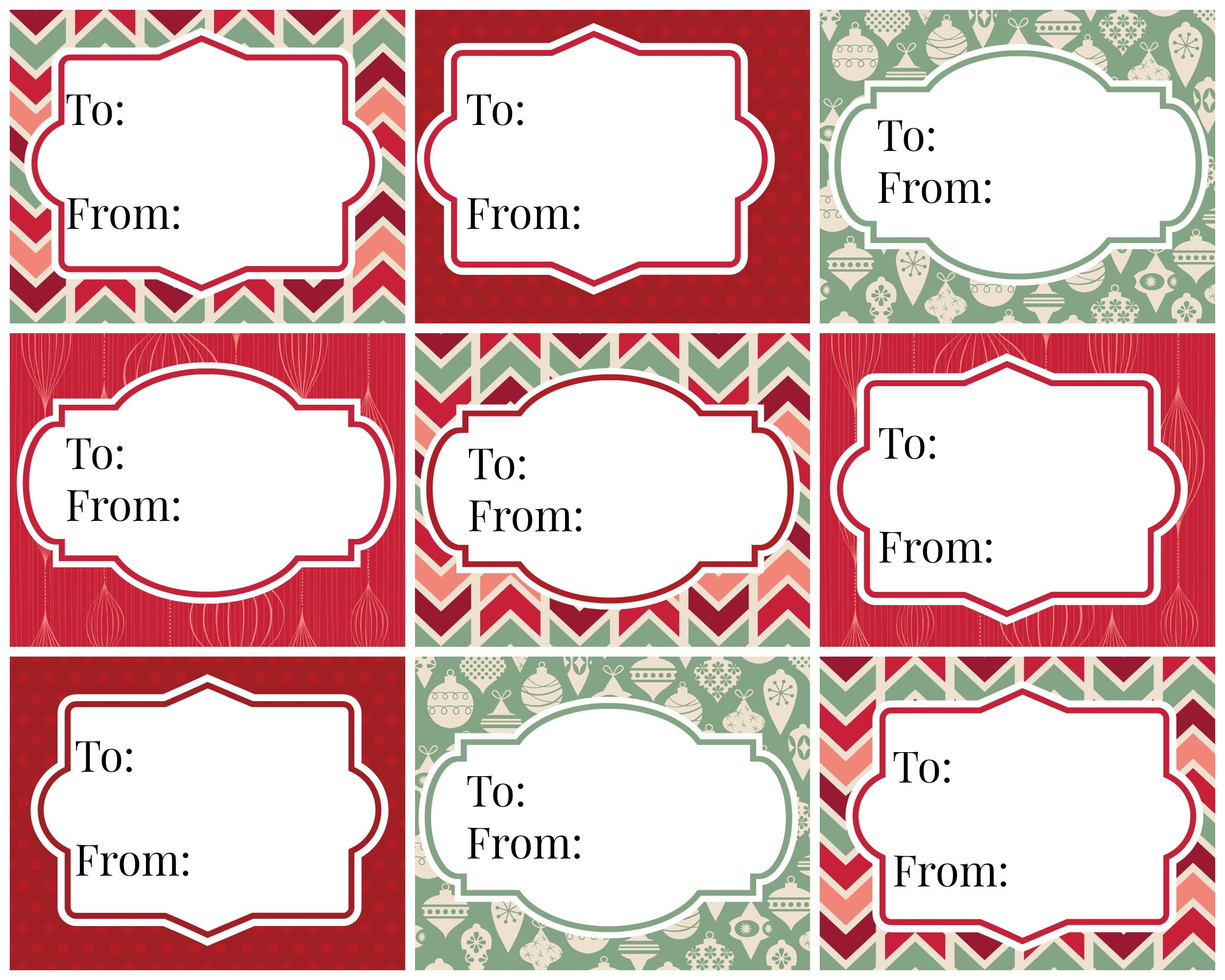 Vintage Christmas Gift Tags Free Printables Refresh 