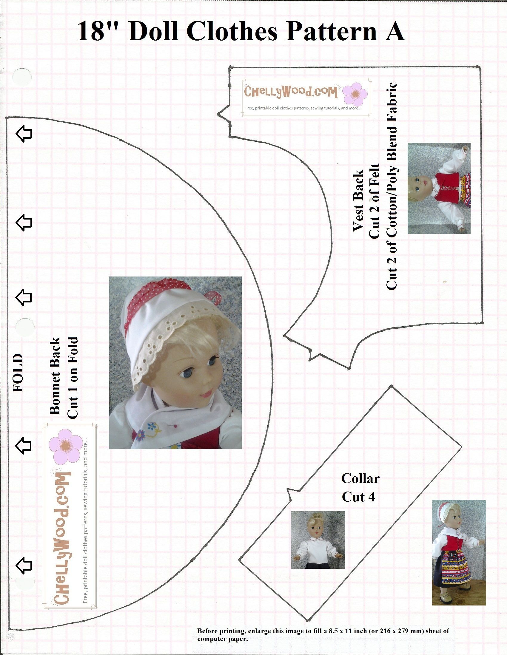 Visit ChellyWood For More Free Printable AG Doll 