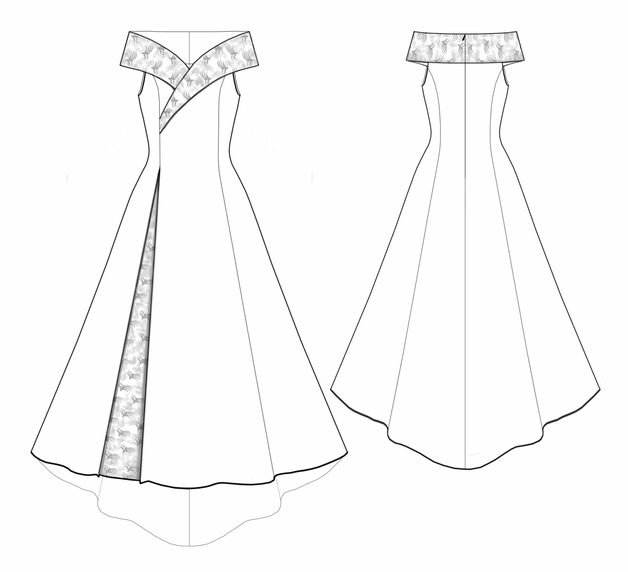 Wedding Dress Sewing Pattern 5530 Made to measure 