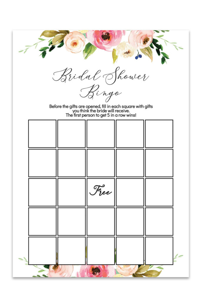 10 Funny Bridal Shower Bingos KittyBabyLove