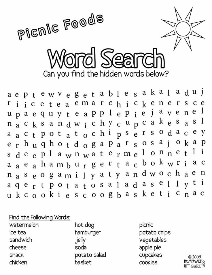 printable word searches