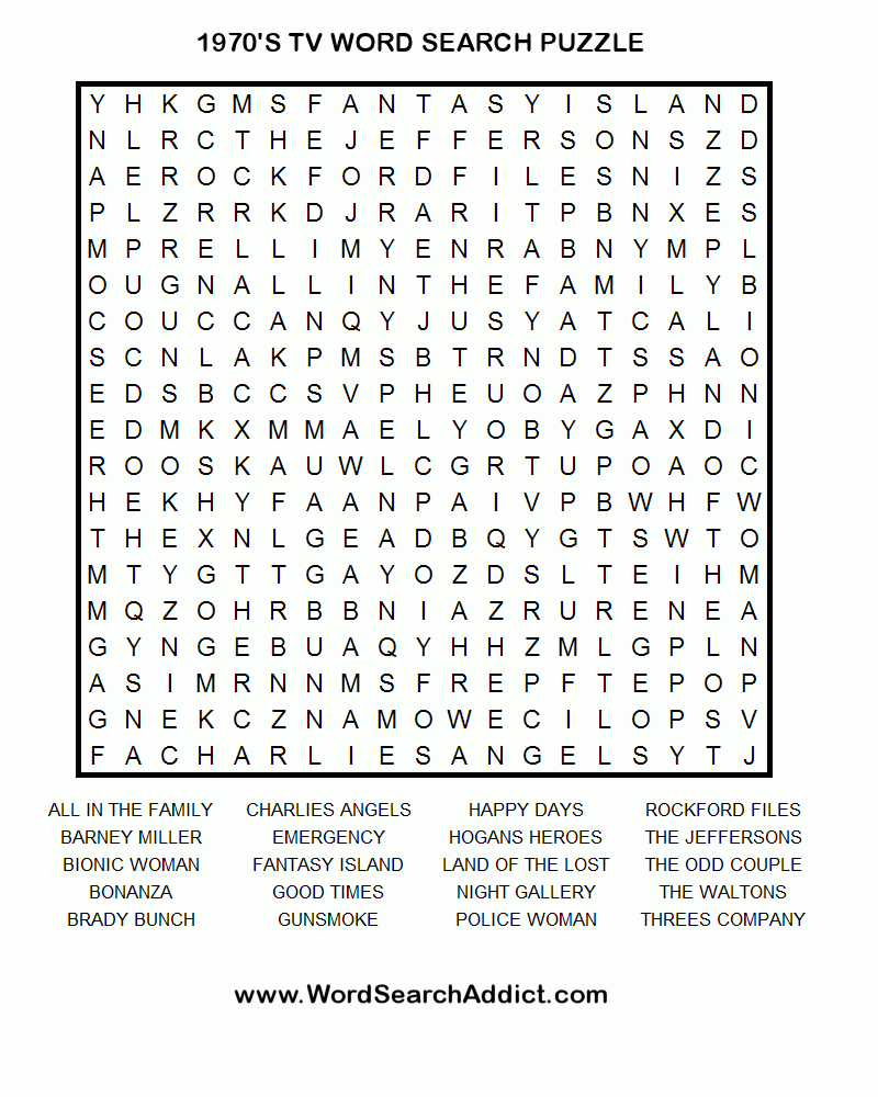 Free online printable word search puzzle maker