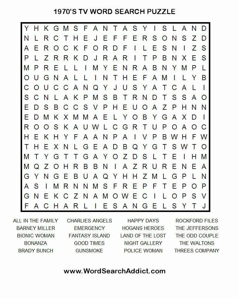 www.free printable word search puzzles