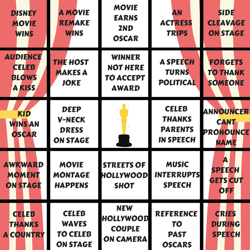 2019 Oscar Bingo Printable PrintAll