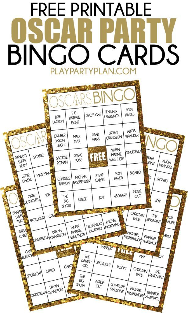 2019 Oscar Bingo Printable PrintAll