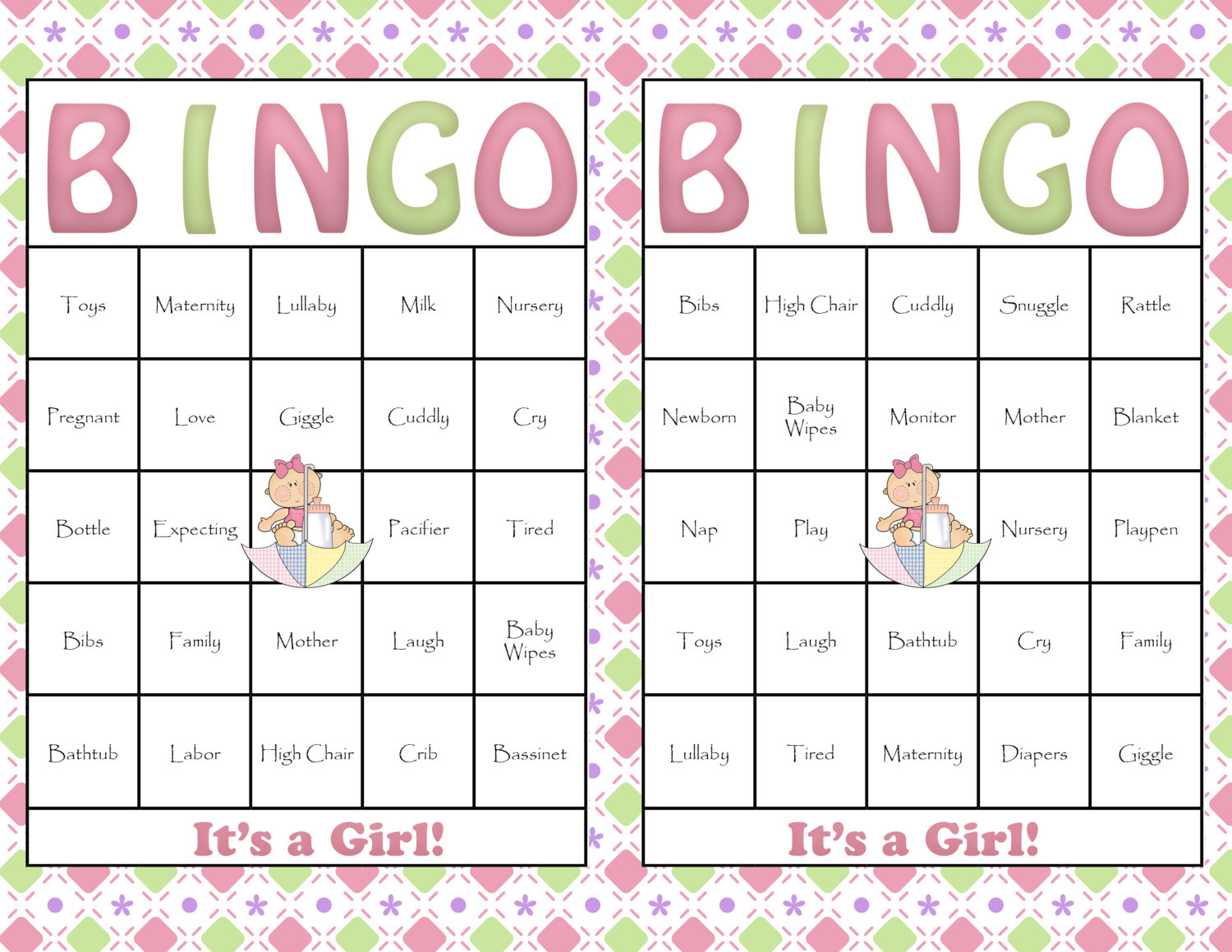 30 Baby Shower Bingo Cards DIY Printable By 