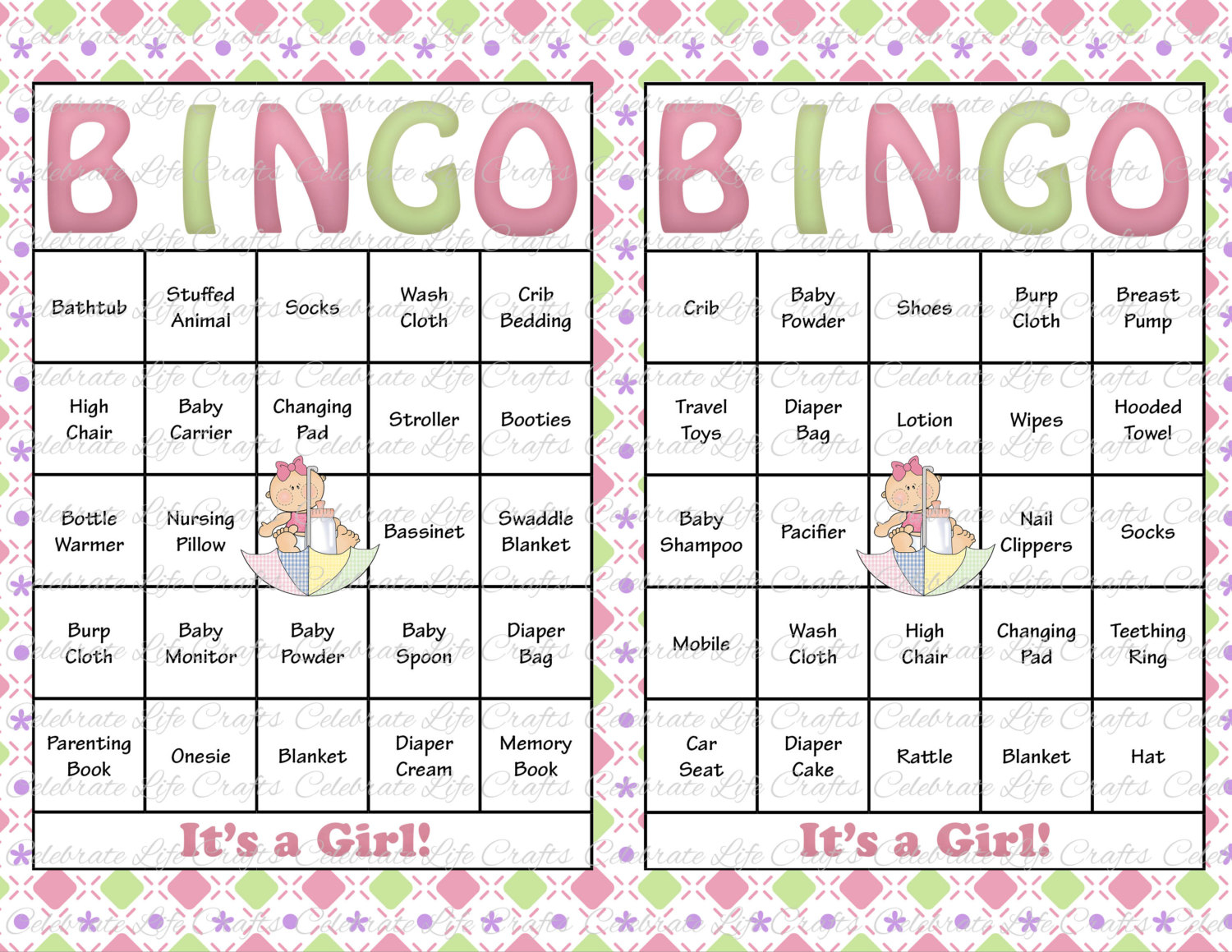 30 Baby Shower Bingo Cards Printable Party By 