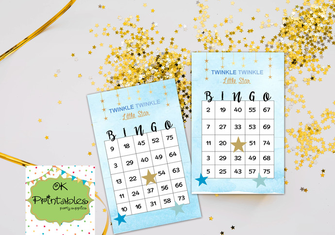 30 Twinkle Twinkle Little Star Bingo Cards By 